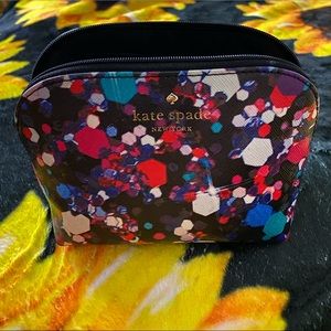 kate spade grant lane bright jewel  makeup bag